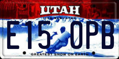 UT license plate E150PB