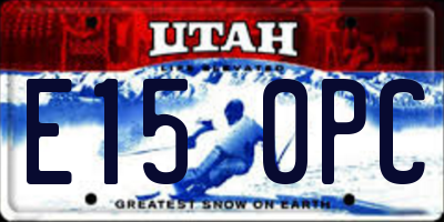 UT license plate E150PC