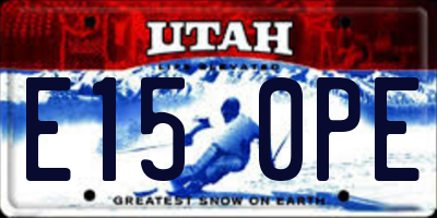 UT license plate E150PE