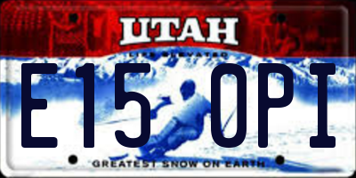 UT license plate E150PI