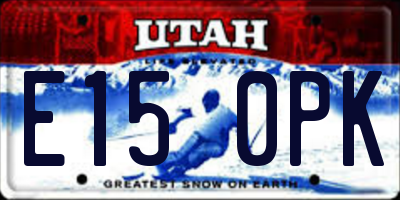 UT license plate E150PK