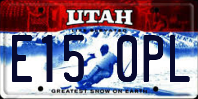 UT license plate E150PL