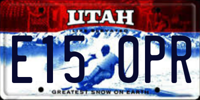 UT license plate E150PR