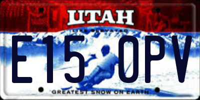 UT license plate E150PV