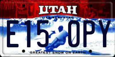 UT license plate E150PY