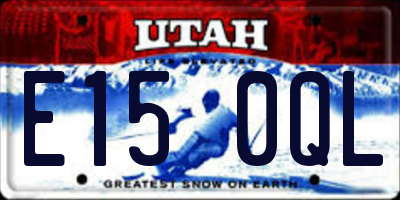 UT license plate E150QL