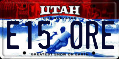UT license plate E150RE