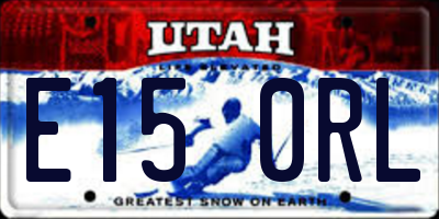 UT license plate E150RL