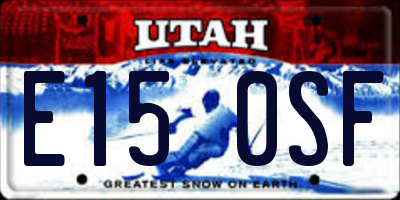 UT license plate E150SF