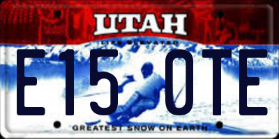 UT license plate E150TE