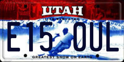 UT license plate E150UL