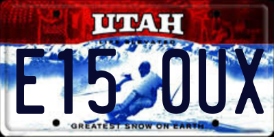UT license plate E150UX