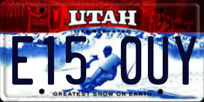 UT license plate E150UY