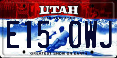 UT license plate E150WJ