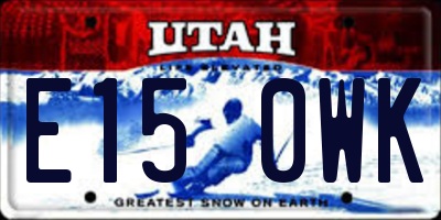 UT license plate E150WK
