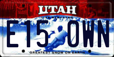 UT license plate E150WN