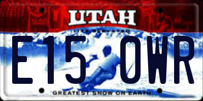 UT license plate E150WR