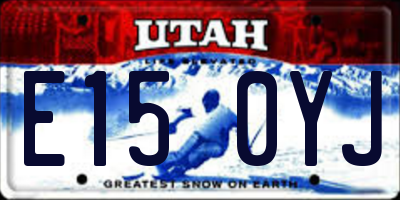 UT license plate E150YJ