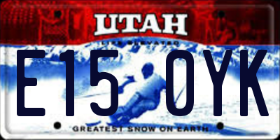 UT license plate E150YK