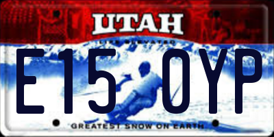UT license plate E150YP