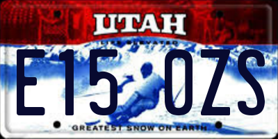 UT license plate E150ZS