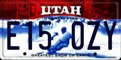UT license plate E150ZY