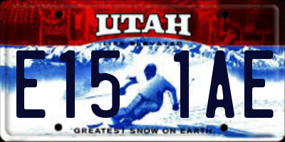UT license plate E151AE