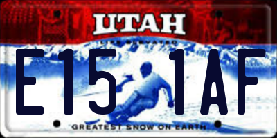 UT license plate E151AF