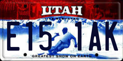 UT license plate E151AK