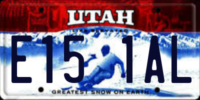 UT license plate E151AL