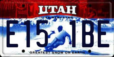 UT license plate E151BE