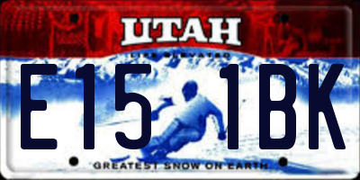 UT license plate E151BK