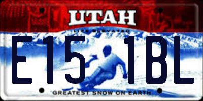 UT license plate E151BL