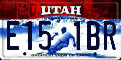 UT license plate E151BR