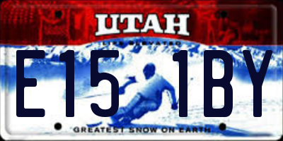 UT license plate E151BY