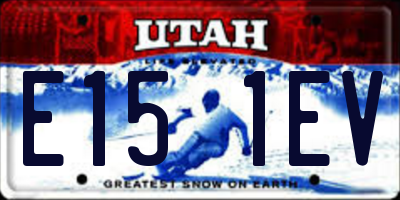 UT license plate E151EV