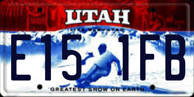 UT license plate E151FB