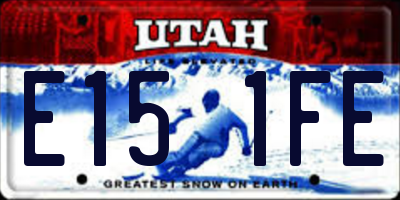 UT license plate E151FE