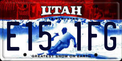 UT license plate E151FG