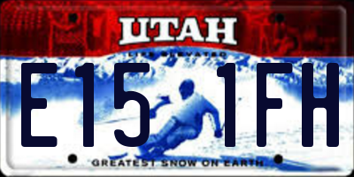 UT license plate E151FH