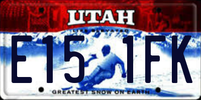 UT license plate E151FK