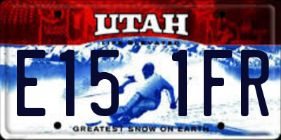 UT license plate E151FR