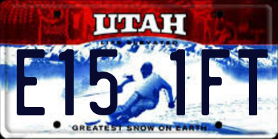 UT license plate E151FT