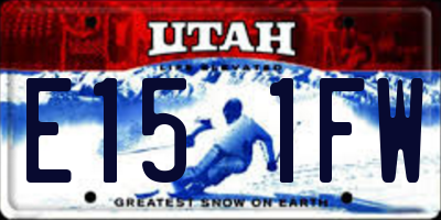 UT license plate E151FW