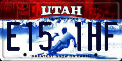 UT license plate E151HF