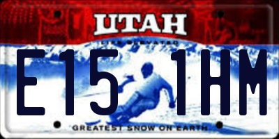 UT license plate E151HM