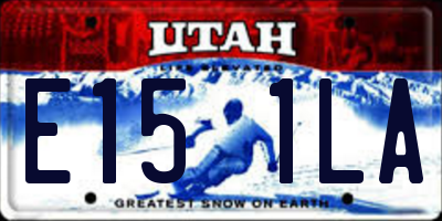 UT license plate E151LA
