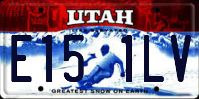 UT license plate E151LV
