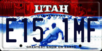 UT license plate E151MF