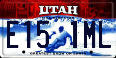 UT license plate E151ML